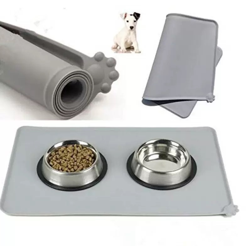 Stop Cockroaches Around Pet Food! 🚫 - Durable Silicone Mat with Raised Edges | Slip-Proof & Chew-Resistant