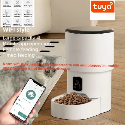 Smart WiFi Pet Feeder with Dual Power - APP Control, Missed Meal Alerts & Stormproof Design | UK/AU/IE Stock | No Subscription Fees!
