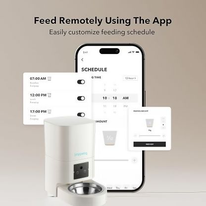 Smart WiFi Pet Feeder with Camera – Feed Pets Remotely, 2-Way Audio, Night Vision | 6.5L Freshness Tech | Works Offline, Certified Safe (FCC/UL)