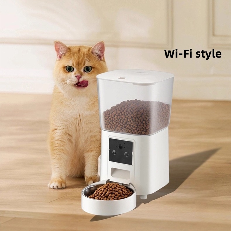 Advanced 5.5L Smart Pet Feeder – Real-Time HD Video, AI Voice Interaction, Scheduled Feeding, Battery & Plug Backup – Fresh & Dry Food Storage – EU/UK Certified