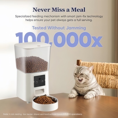 Advanced 5.5L Smart Pet Feeder – Real-Time HD Video, AI Voice Interaction, Scheduled Feeding, Battery & Plug Backup – Fresh & Dry Food Storage – EU/UK Certified