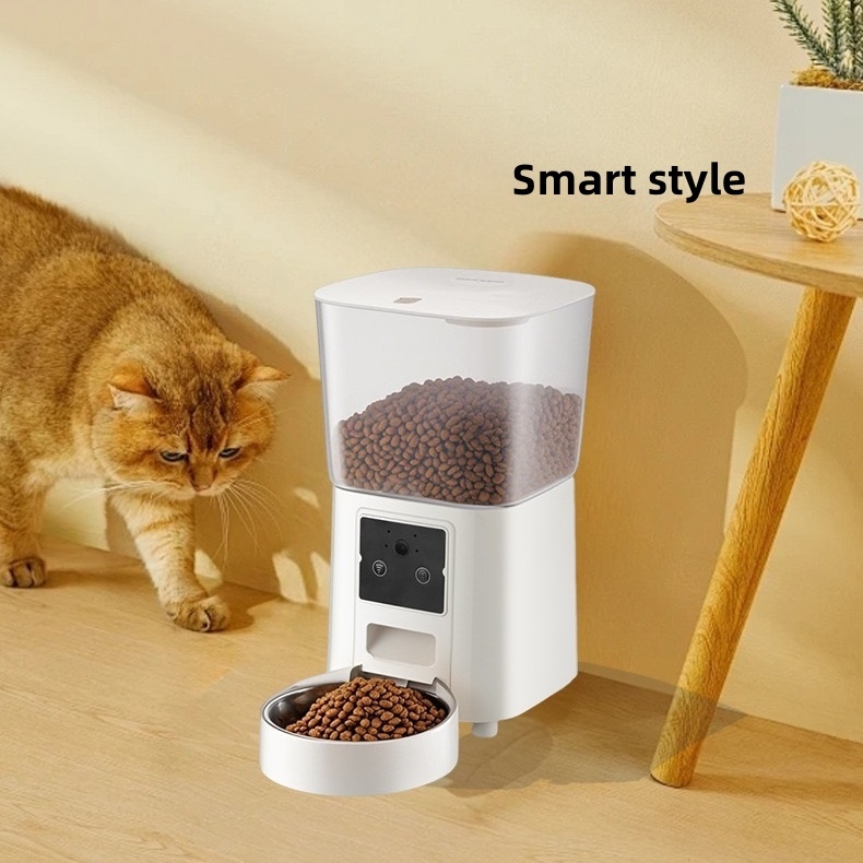Advanced 5.5L Smart Pet Feeder – Real-Time HD Video, AI Voice Interaction, Scheduled Feeding, Battery & Plug Backup – Fresh & Dry Food Storage – EU/UK Certified