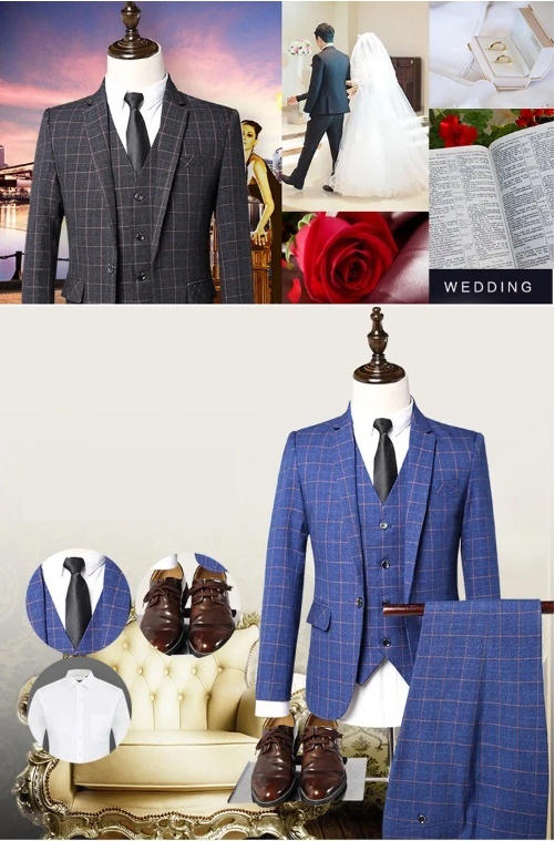 Elegant high quality men's wedding suits
