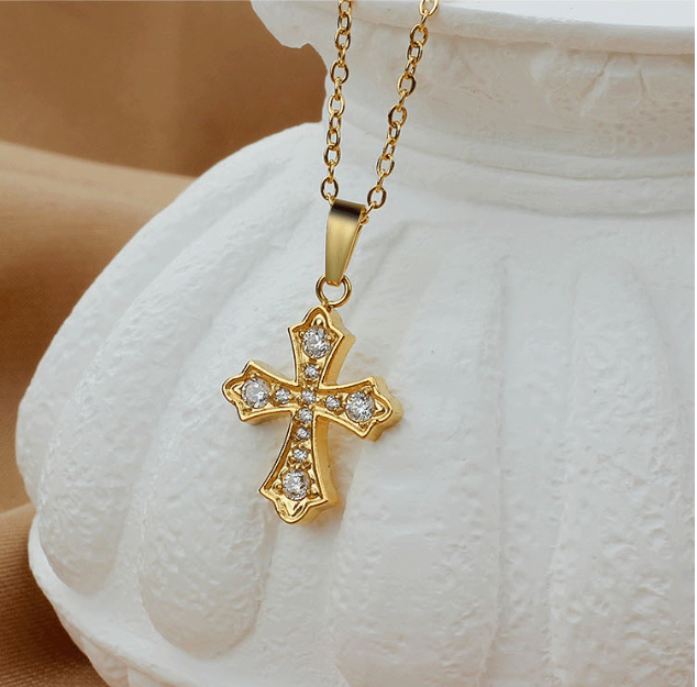 Pendant Necklace for Women, Fashion Jewelry, 14k Gold-Plated