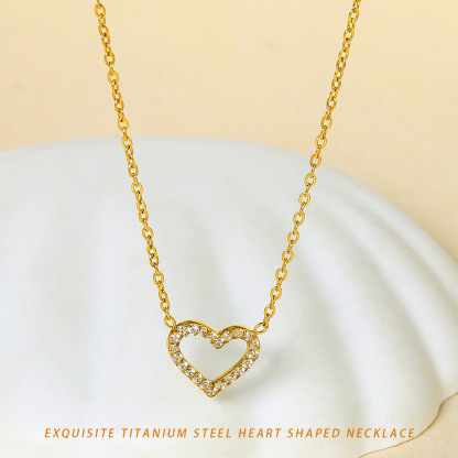 Heart Pendant Necklace for Her Moissanite Lab-Created Gem Jewelry for Women I Love You S925 Sterling Silver Gifts to Wife Girlfriend Mom Daughter Anniversary Birthday Christmas Valentines Day