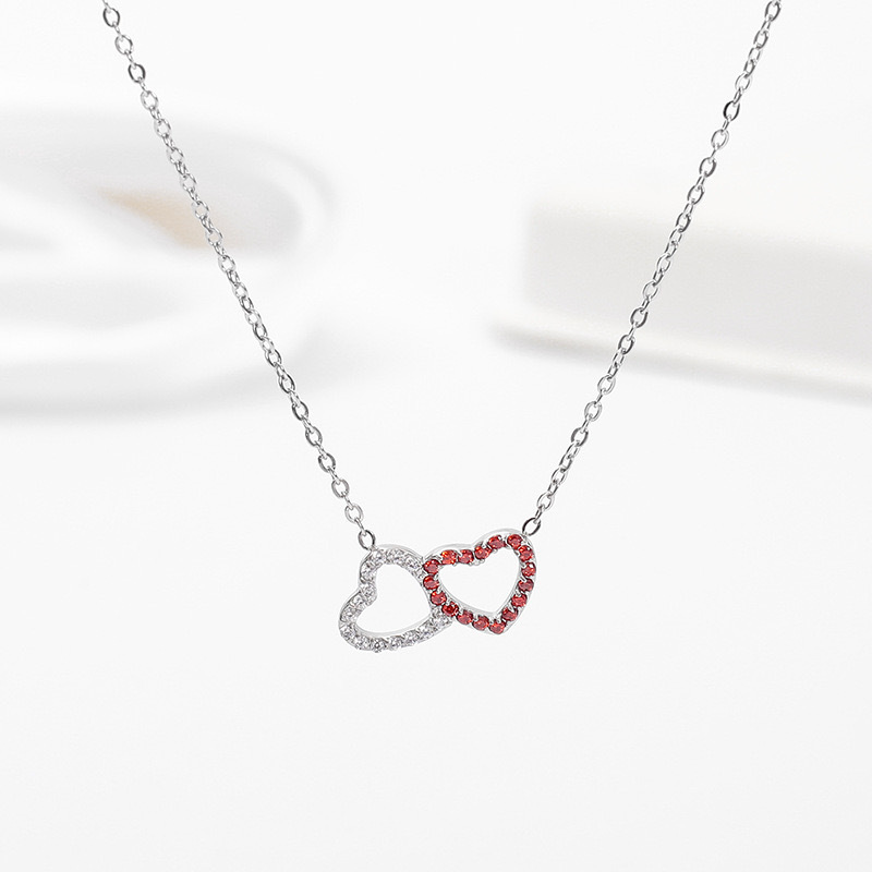 Heart Pendant Necklace for Her Moissanite Lab-Created Gem Jewelry for Women I Love You S925 Sterling Silver Gifts to Wife Girlfriend Mom Daughter Anniversary Birthday Christmas Valentines Day