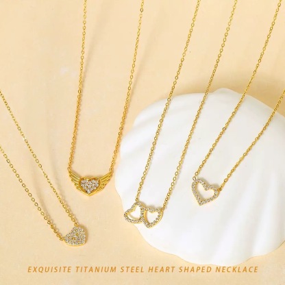 Heart Pendant Necklace for Her Moissanite Lab-Created Gem Jewelry for Women I Love You S925 Sterling Silver Gifts to Wife Girlfriend Mom Daughter Anniversary Birthday Christmas Valentines Day