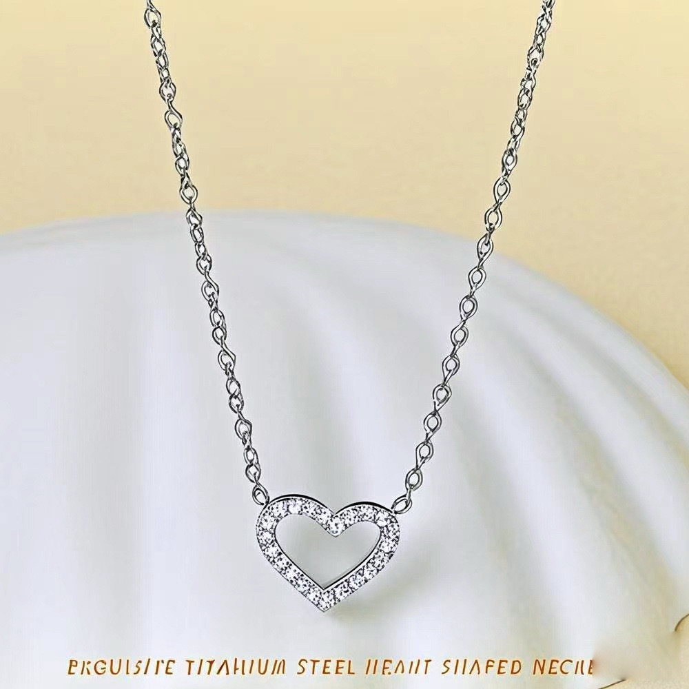 Heart Pendant Necklace for Her Moissanite Lab-Created Gem Jewelry for Women I Love You S925 Sterling Silver Gifts to Wife Girlfriend Mom Daughter Anniversary Birthday Christmas Valentines Day