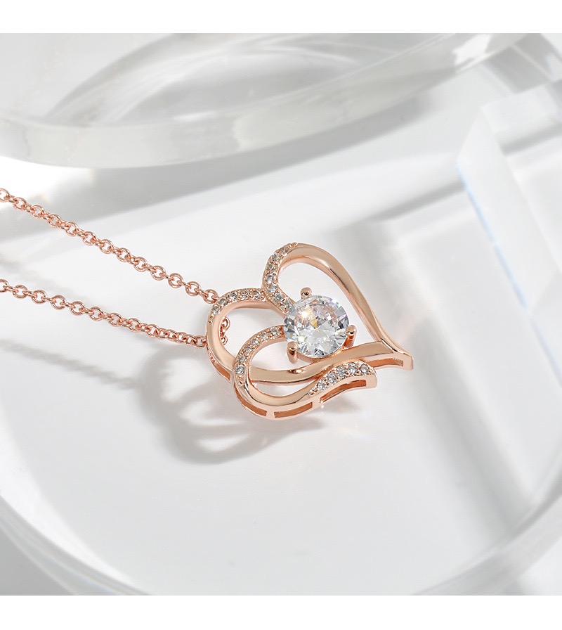 Moissanite Heart Pendant Necklace for Women,D Color VVS1 Moissanite Lab-Created Gem,925 Sterling Silver Gold Plating,Wedding,Anniversary Birthday Fine Jewelry Gifts for Wife Her Mom Girlfriend