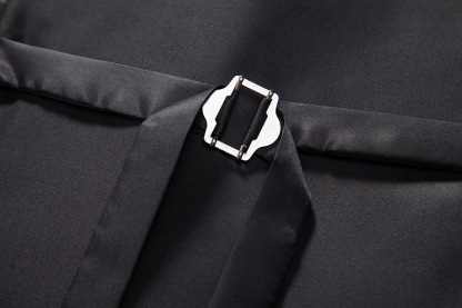 Men's Herringbone Tweed Suit Vest Casual Wool Blend Waistcoat