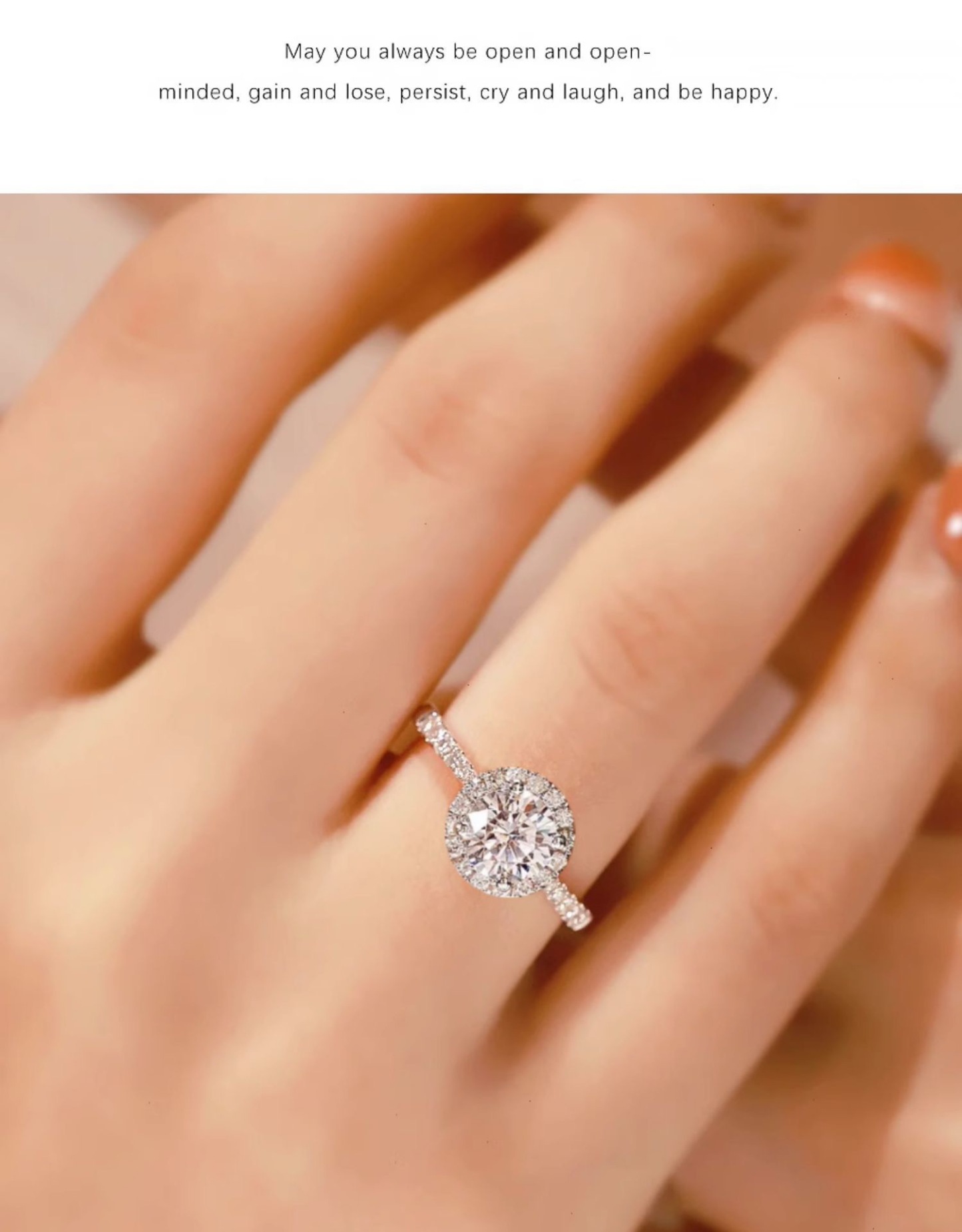 Solitaire Moissanite Engagement Ring, 1CT D Color VVS1 Clarity and 2CT D Color VVS1 Clarity, 925 Sterling Silver with 18K White Gold Plated, Ideal Gift for Women