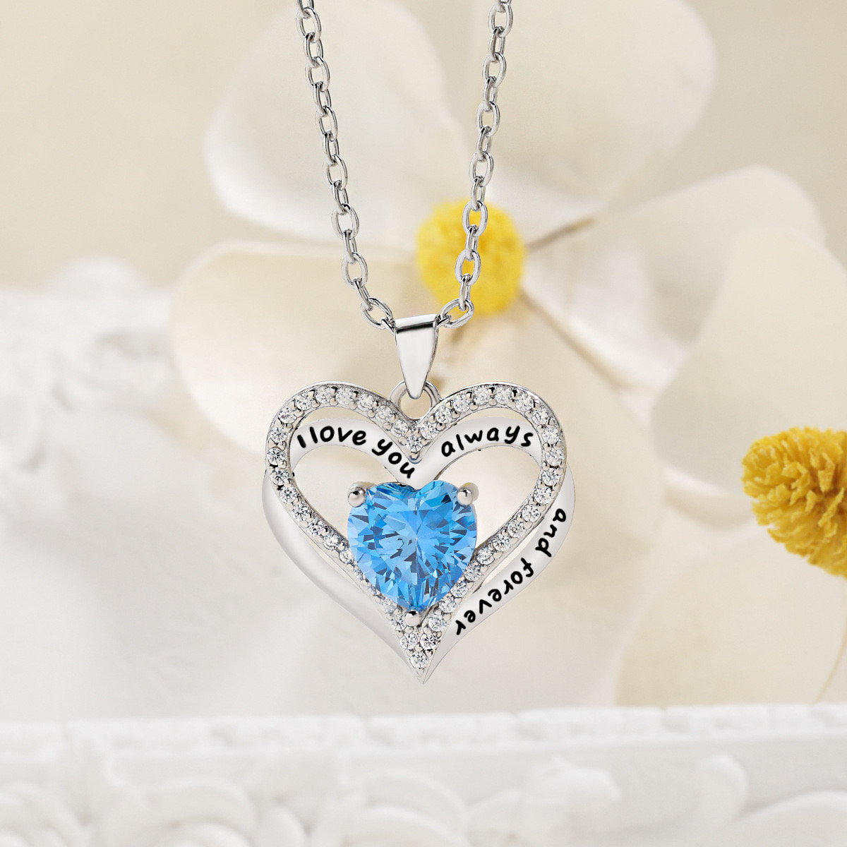 S925 Sterling Silver Necklace for Women, Wife Jewelry Rose Gold, Mom Birthday Valentines Mothers Day Gifts, Girlfriend Necklaces, Daughter Heart Jewel, Anniversary for Her