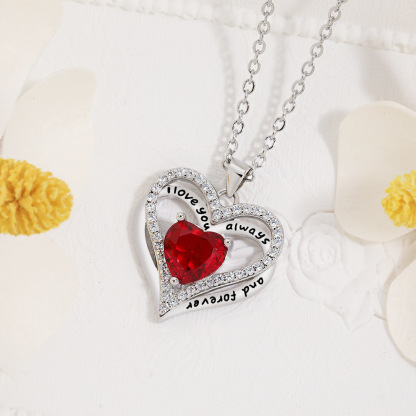 S925 Sterling Silver Necklace for Women, Wife Jewelry Rose Gold, Mom Birthday Valentines Mothers Day Gifts, Girlfriend Necklaces, Daughter Heart Jewel, Anniversary for Her