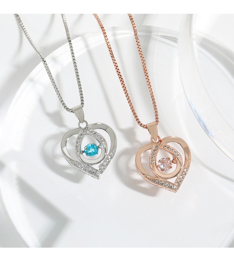 Moissanite Necklace Heart, Moissanite Diamond Necklace for Women Hypoallergenic 925 Silver Jewellery Anniversary Birthday Gifts for Women Girlfriend Wife