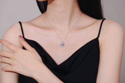 Heart Moissanite Necklace for Women, 1.3 ct D Color VVS1 Clarity 925 Sterling Silver Moissanite Pendant Necklace Anniversary Birthday Gifts for Mom Wife Girlfriend Jewelry Gifts chanel necklace
