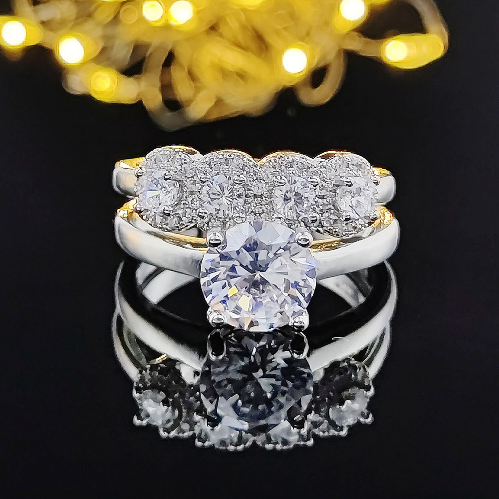 Couple Rings 925 Sterling Silver Adjustable Open fashion Rings Engagem