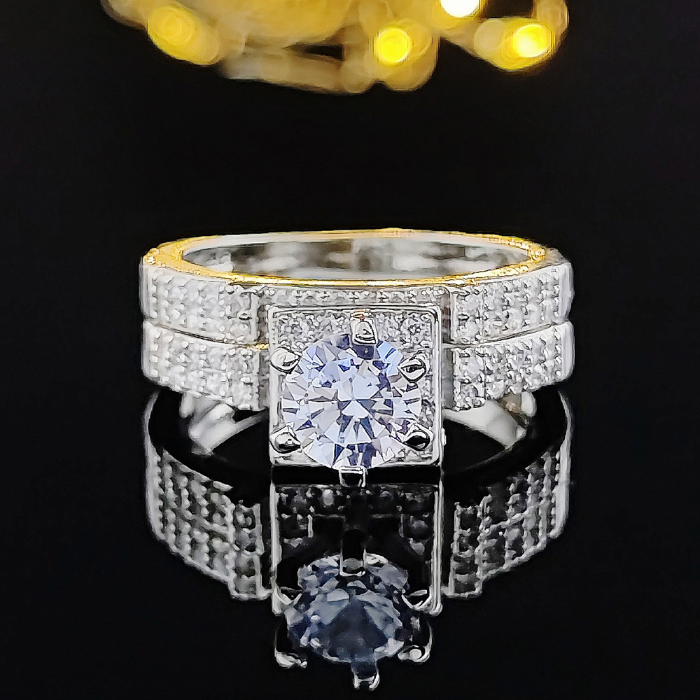 Couple Rings 925 Sterling Silver Adjustable Open fashion Rings Engagement Pair Rings Rings for Men Rings for Women Wedding Promise Engagement Anniversary Ring