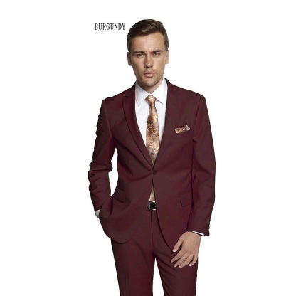 Mens Suits Regular Fit 2 Piece Suit for Men Wedding Prom Business Formal Suit
