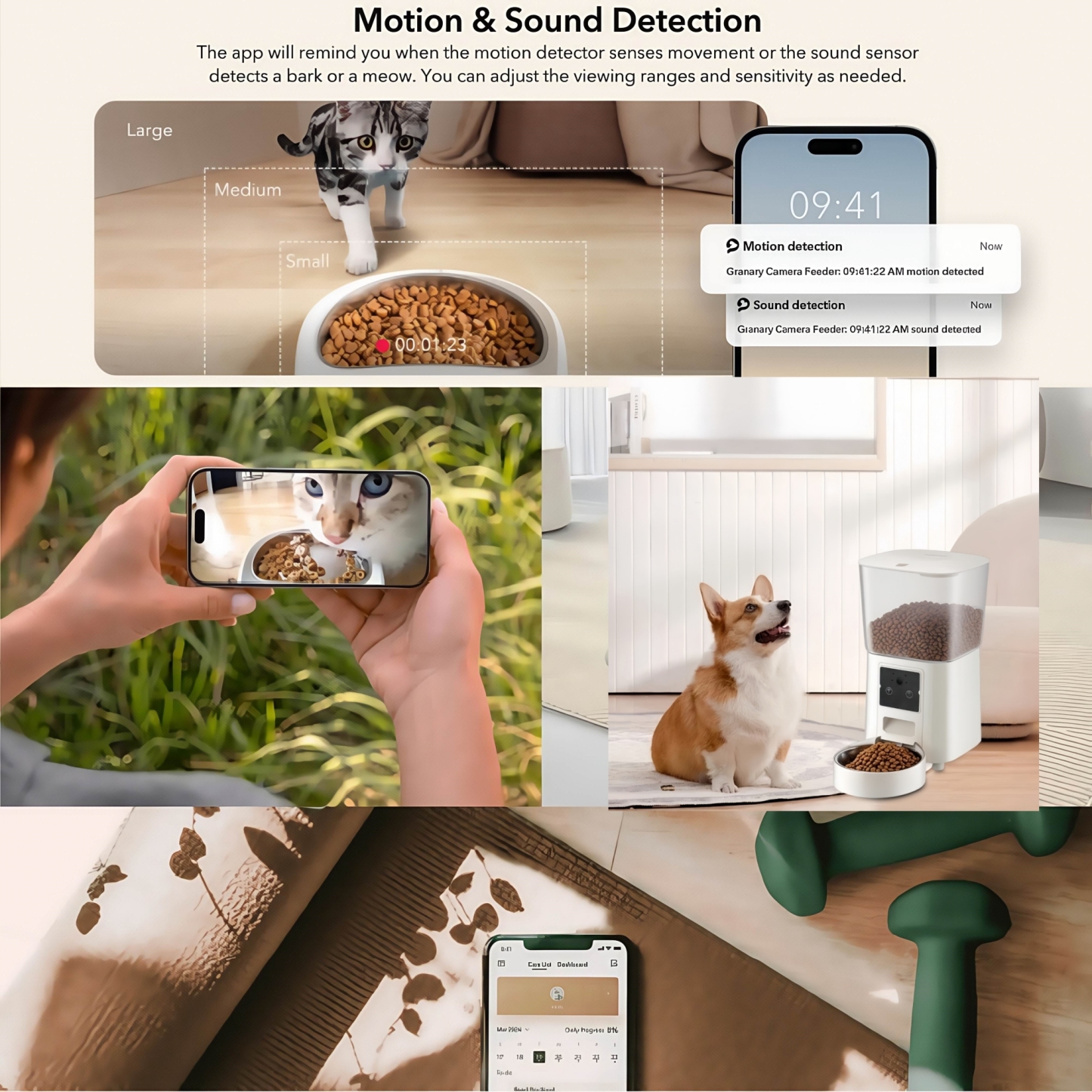 Advanced 5.5L Smart Pet Feeder – Real-Time HD Video, AI Voice Interaction, Scheduled Feeding, Battery & Plug Backup – Fresh & Dry Food Storage – EU/UK Certified