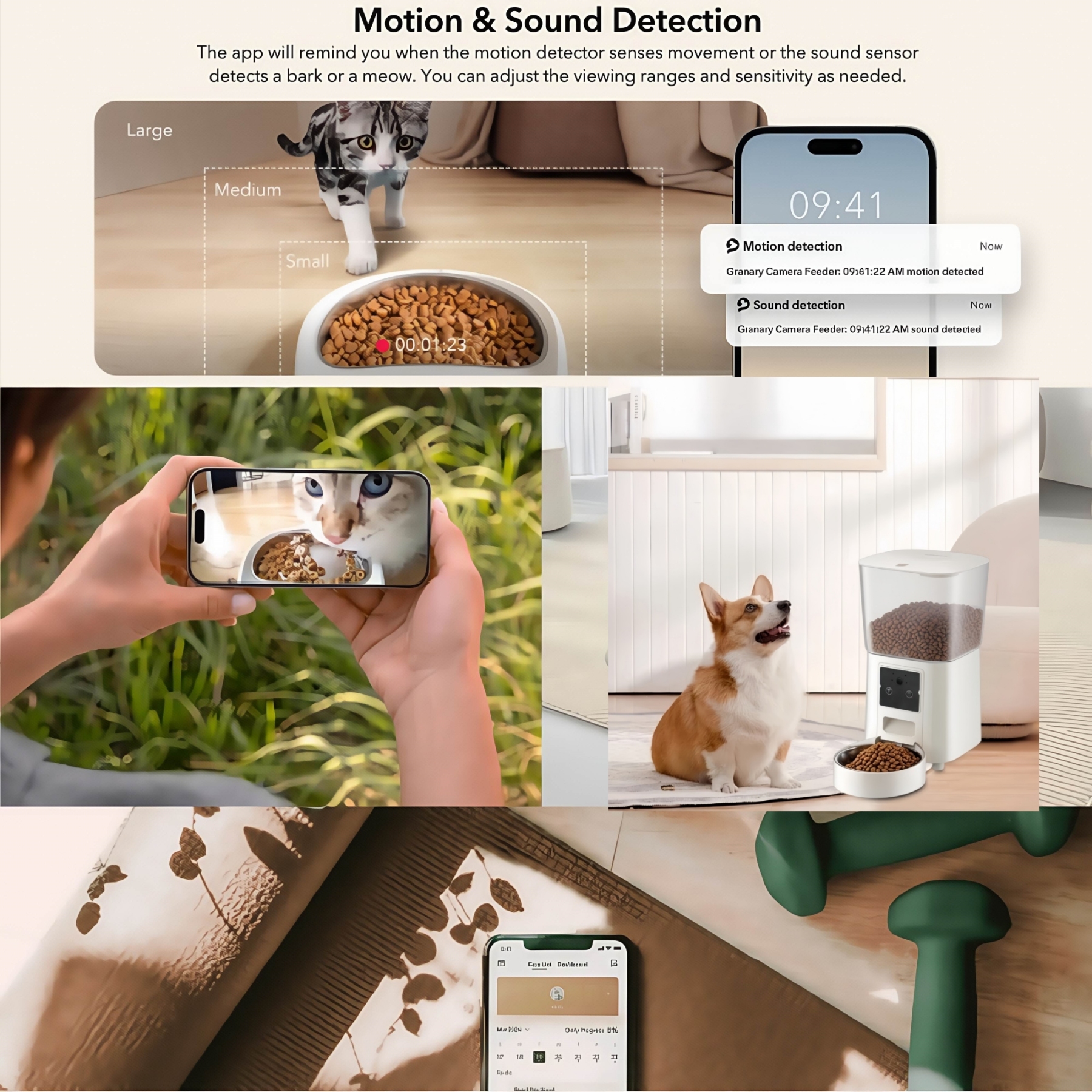 Advanced 5.5L Smart Pet Feeder – Real-Time HD Video, AI Voice Interaction, Scheduled Feeding, Battery & Plug Backup – Fresh & Dry Food Storage – EU/UK Certified