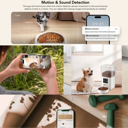 Advanced 5.5L Smart Pet Feeder – Real-Time HD Video, AI Voice Interaction, Scheduled Feeding, Battery & Plug Backup – Fresh & Dry Food Storage – EU/UK Certified