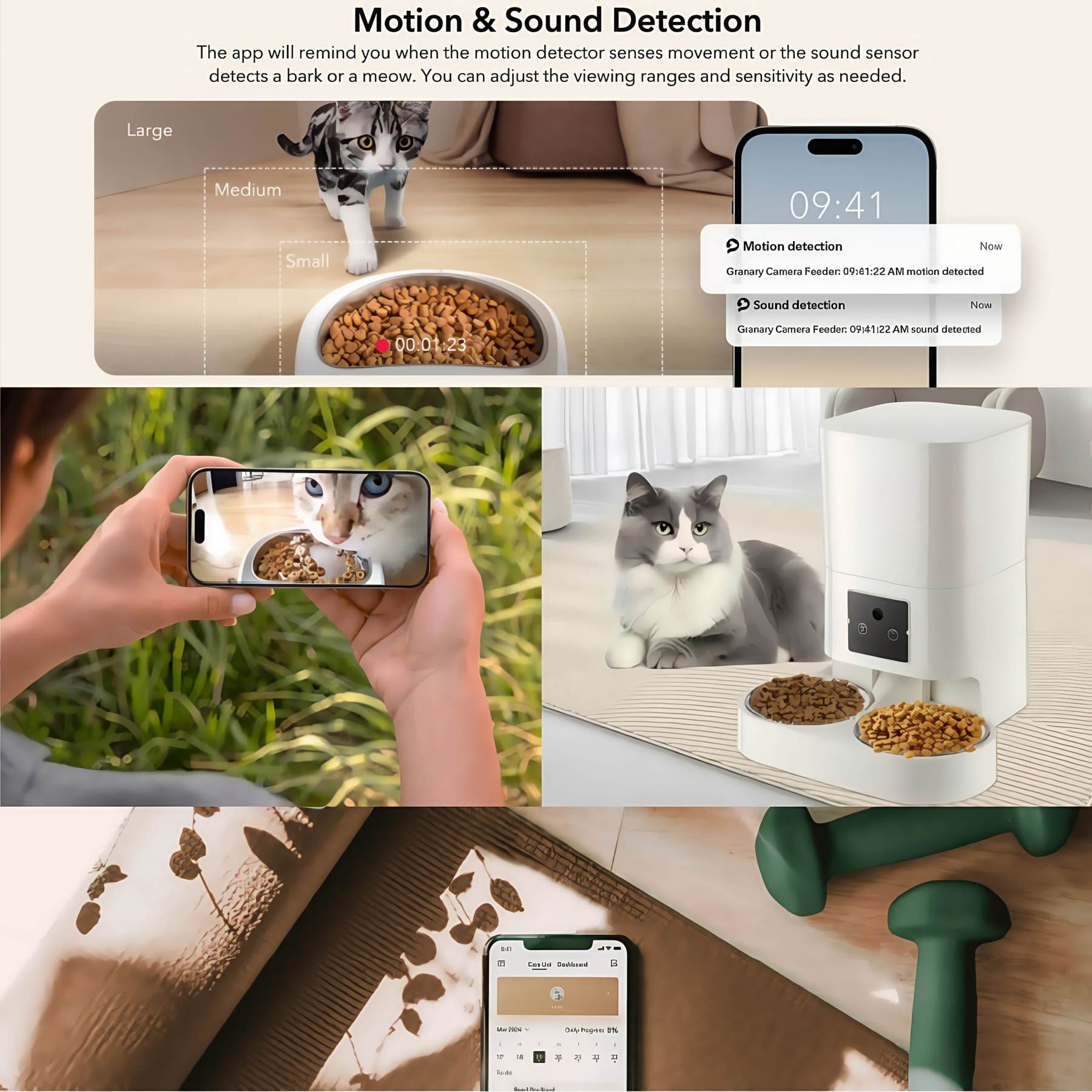 Smart WiFi Pet Feeder with Camera – Feed Pets Remotely, 2-Way Audio, Night Vision | 6.5L Freshness Tech | Works Offline, Certified Safe (FCC/UL)