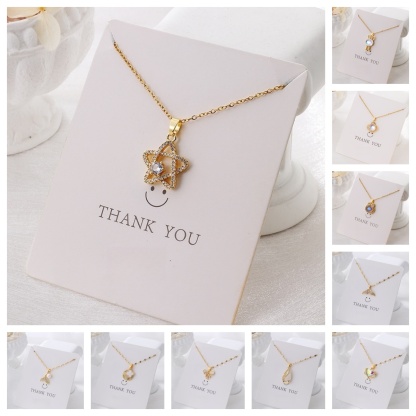 Pendant Necklace for Women, Fashion Jewelry, 14k Gold-Plated