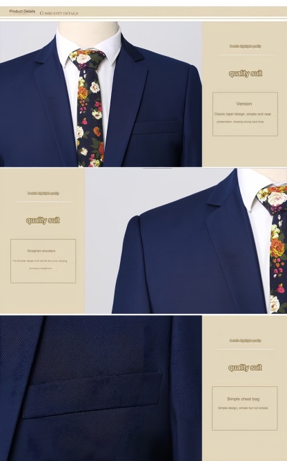 High Quality Men's Wedding Suits 3-piece set