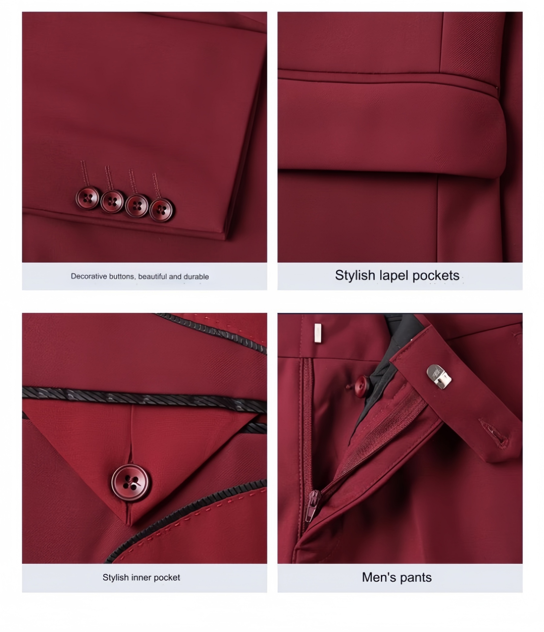 High Quality Men's Wedding Suits 3-piece set