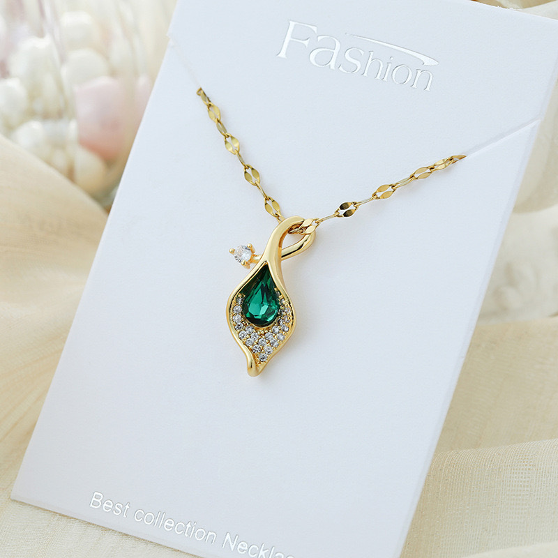 Women's Gifts Upgraded Tears of Love Necklace for Women 14K Gold Plated Tears of Love Pendant Necklace Simple Diamond Gold Necklaces Faith Tears of LoveJewelry First Communion Necklace