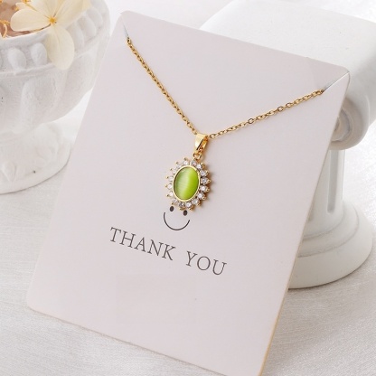 Crystal Chain Necklace for Women Trendy, Imitation Diamond Pendant, Statement Cubic Zirconia Boho Jewelry Set, 14K Gold/Rose Gold/Silver Birthstone Necklace