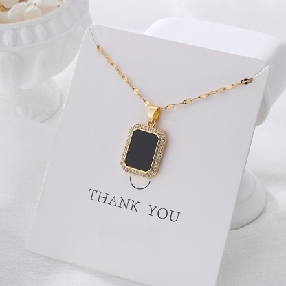 Crystal Chain Necklace for Women Trendy, Imitation Diamond Pendant, Statement Cubic Zirconia Boho Jewelry Set, 14K Gold/Rose Gold/Silver Birthstone Necklace