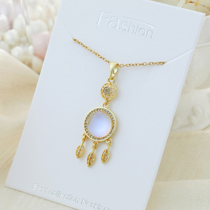 Crystal Necklace - Gold Plated Heart Encased Birthstone Pendant, Jewelry for Women Lightweight, Easy - Wear Fashion Minimalist Design Accesory Packed