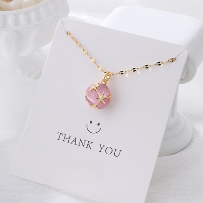 Abstract Heart Necklace for Women Sterling 14k Gold-Plated with Mother of Pearl - Gold Plated Dainty Necklace Gift for Her