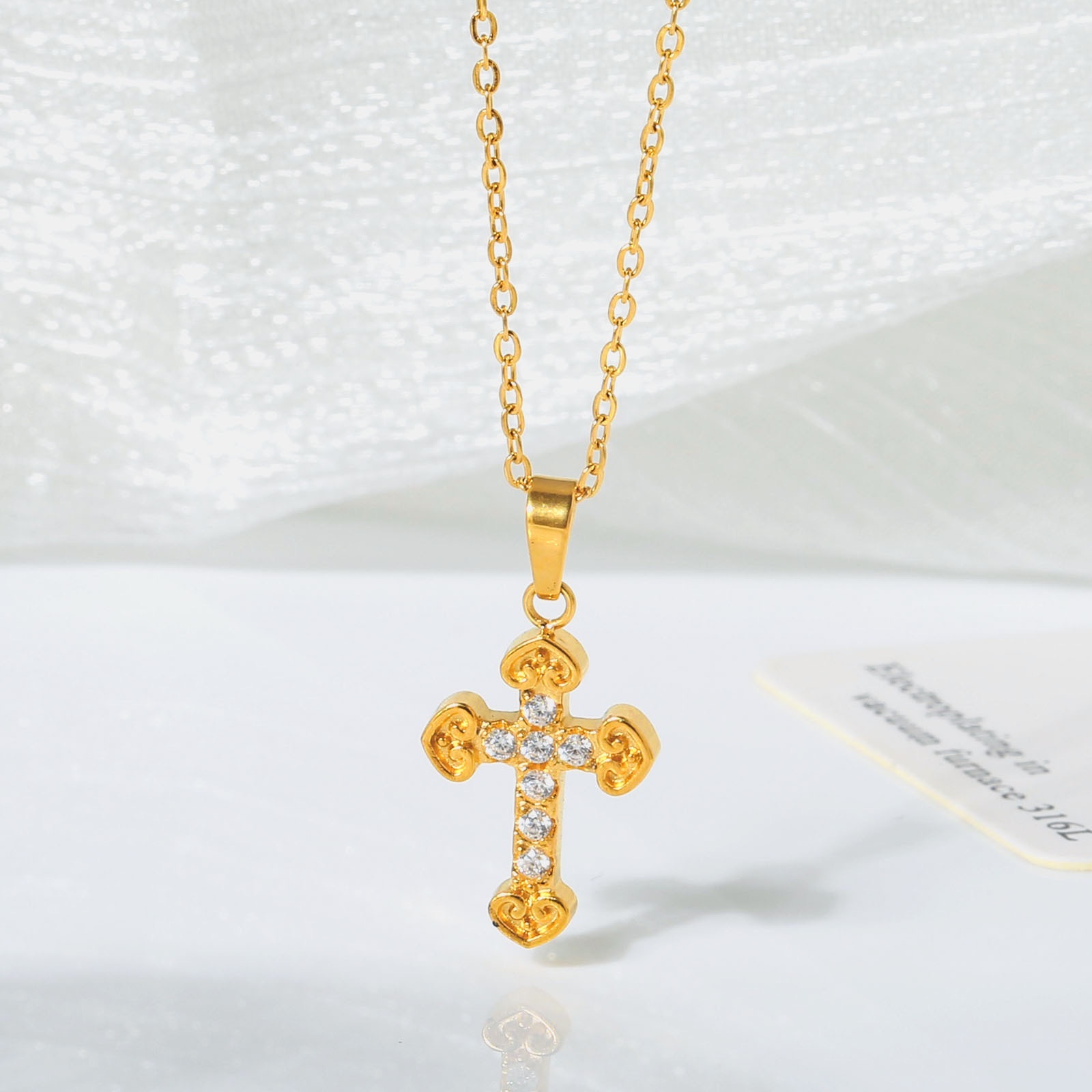 Pendant Necklace for Women, Fashion Jewelry, 14k Gold-Plated