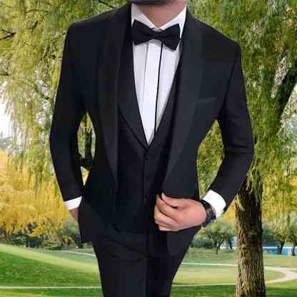 Men's wedding suit four piece suit