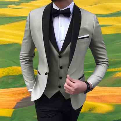 Men's wedding suit four piece suit