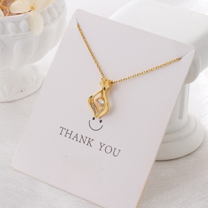 Abstract Heart Necklace for Women Sterling 14k Gold-Plated with Mother of Pearl - Gold Plated Dainty Necklace Gift for Her