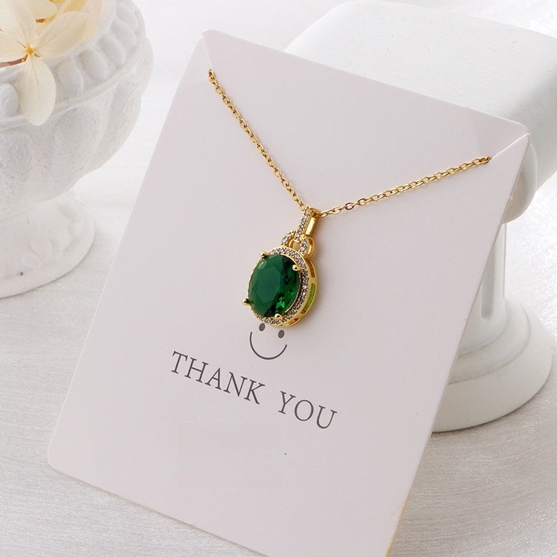 Crystal Chain Necklace for Women Trendy, Imitation Diamond Pendant, Statement Cubic Zirconia Boho Jewelry Set, 14K Gold/Rose Gold/Silver Birthstone Necklace