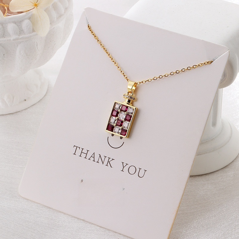 Crystal Chain Necklace for Women Trendy, Imitation Diamond Pendant, Statement Cubic Zirconia Boho Jewelry Set, 14K Gold/Rose Gold/Silver Birthstone Necklace