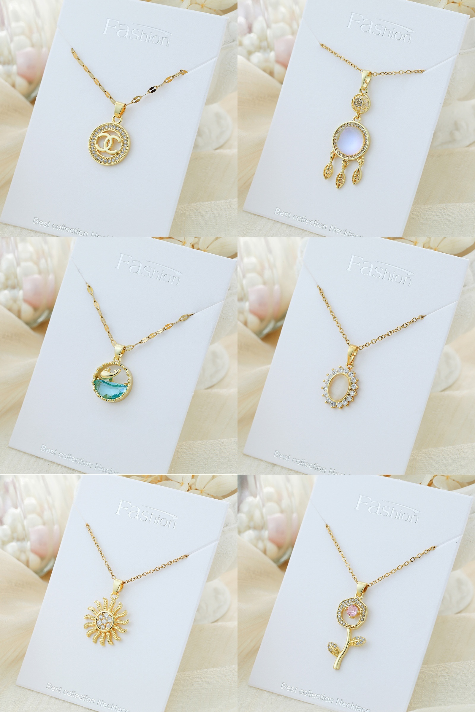 Crystal Necklace - Gold Plated Heart Encased Birthstone Pendant, Jewel