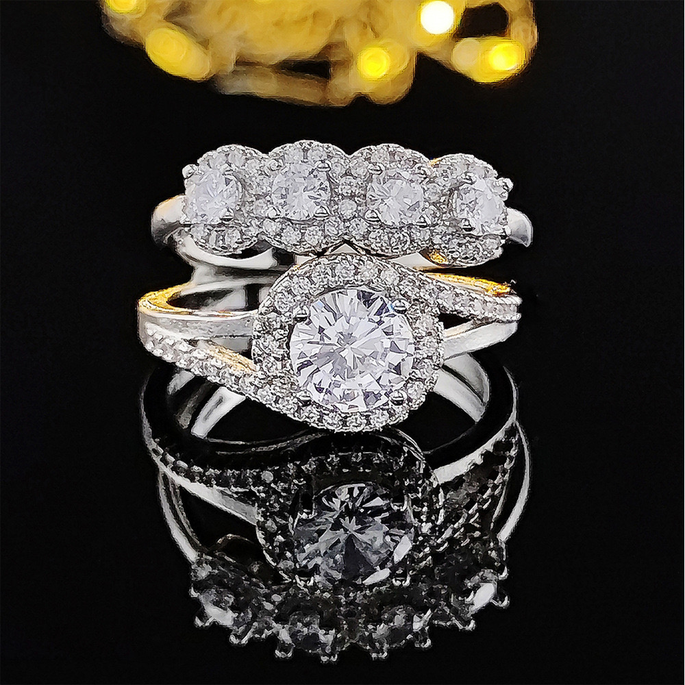  Couple Rings 925 Sterling Silver Adjustable Open fashion Rings Engagement Pair Rings Rings for Men Rings for Women Wedding Promise Engagement Anniversary Ring