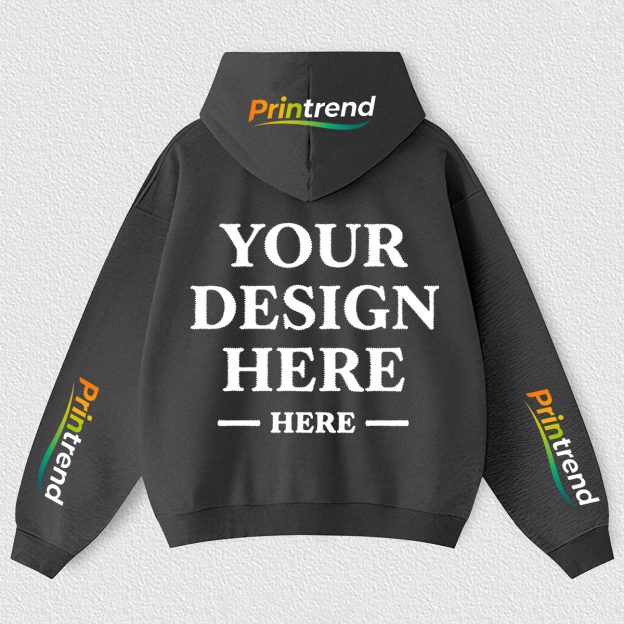 Custom DTG Print Hoodie for Your Unique Style, 7 Colors 450gsm Pure Color Tops