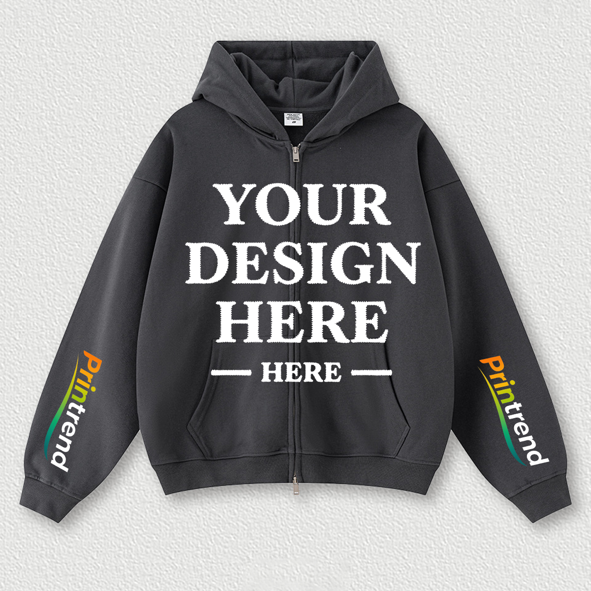 Custom DTG Print Hoodie for Your Unique Style, 7 Colors 450gsm Pure Color Tops