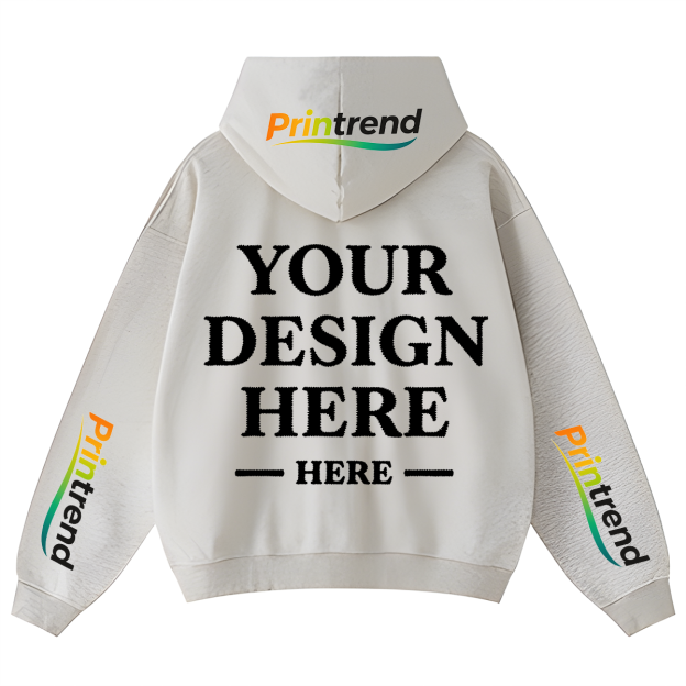 Custom DTG Print Hoodie for Your Unique Style, 7 Colors 450gsm Pure Color Tops