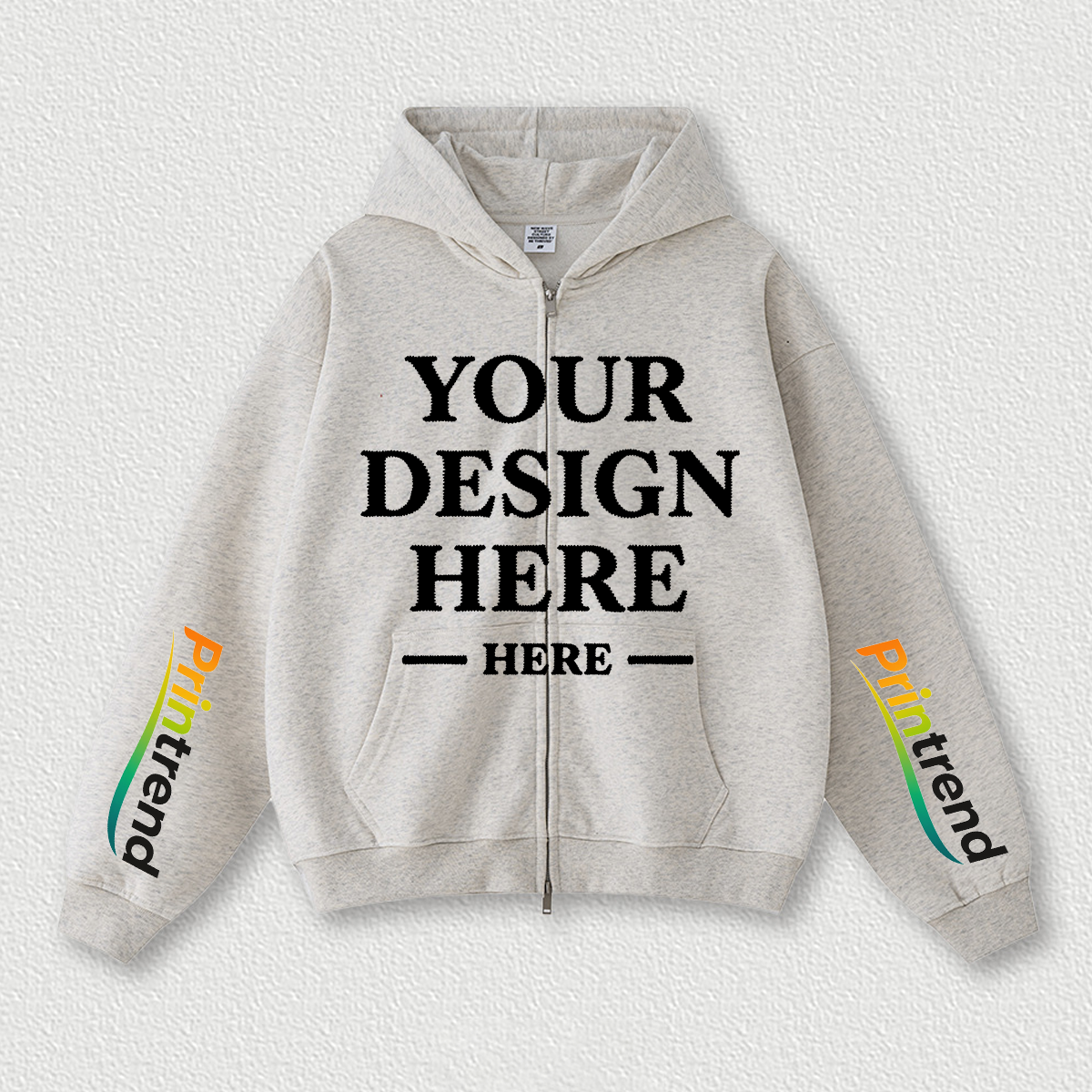 Custom DTG Print Hoodie for Your Unique Style, 7 Colors 450gsm Pure Color Tops