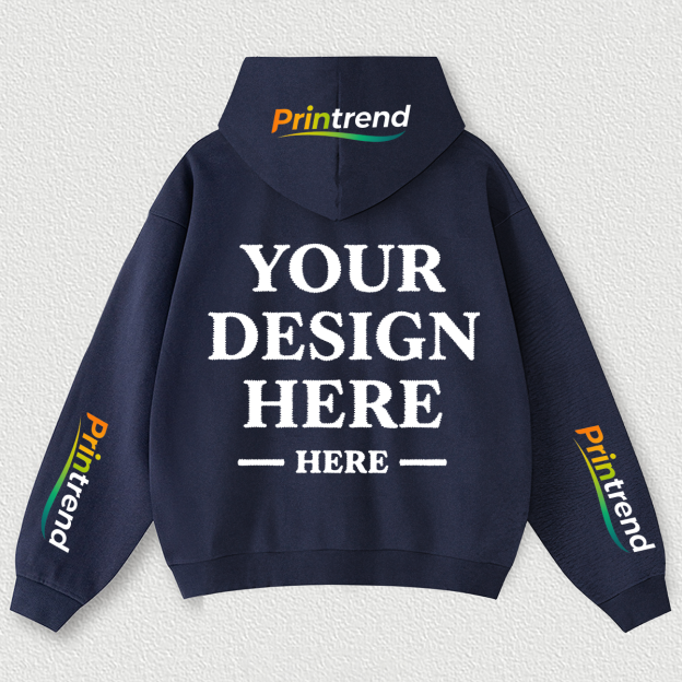 Custom DTG Print Hoodie for Your Unique Style, 7 Colors 450gsm Pure Color Tops