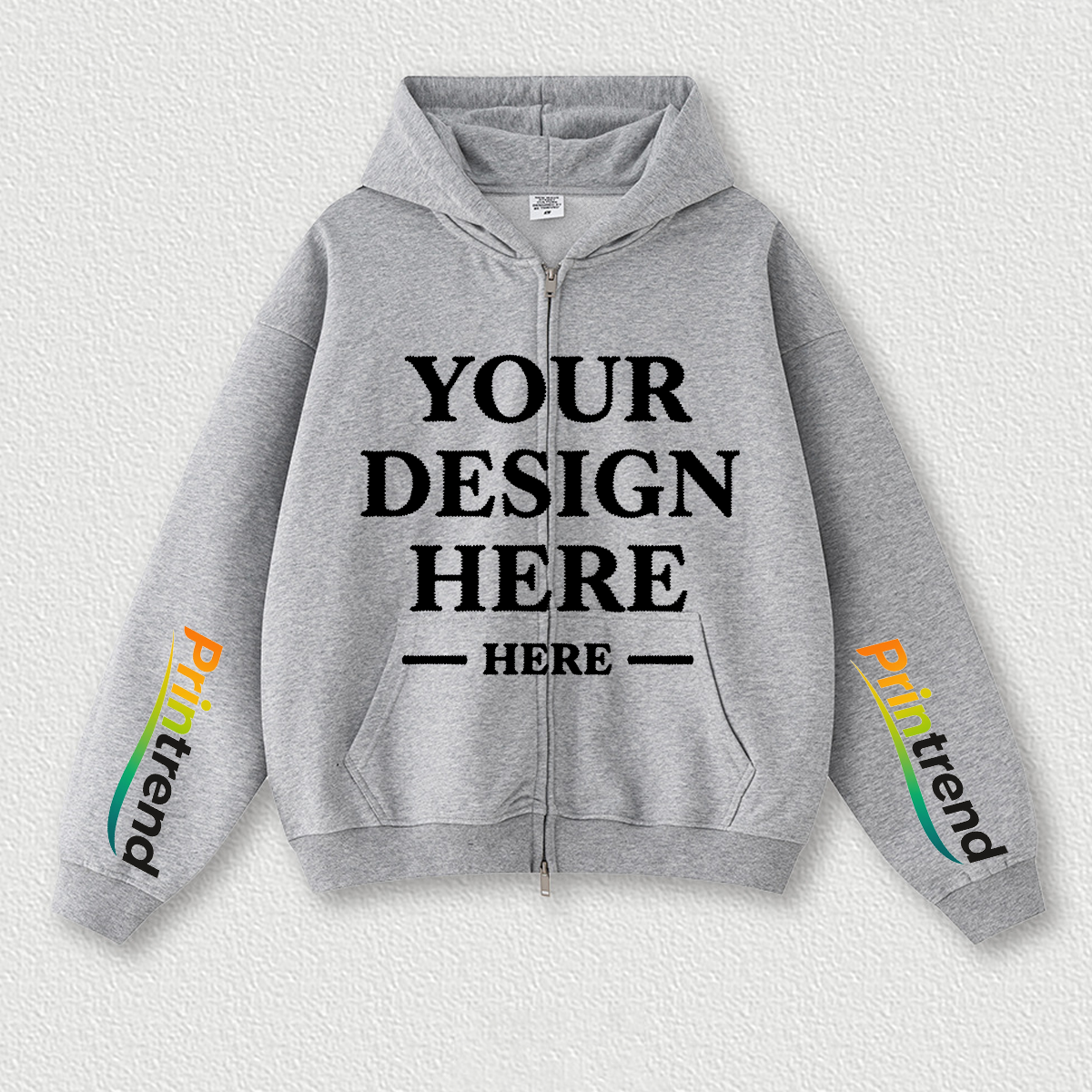 Custom DTG Print Hoodie for Your Unique Style, 7 Colors 450gsm Pure Color Tops