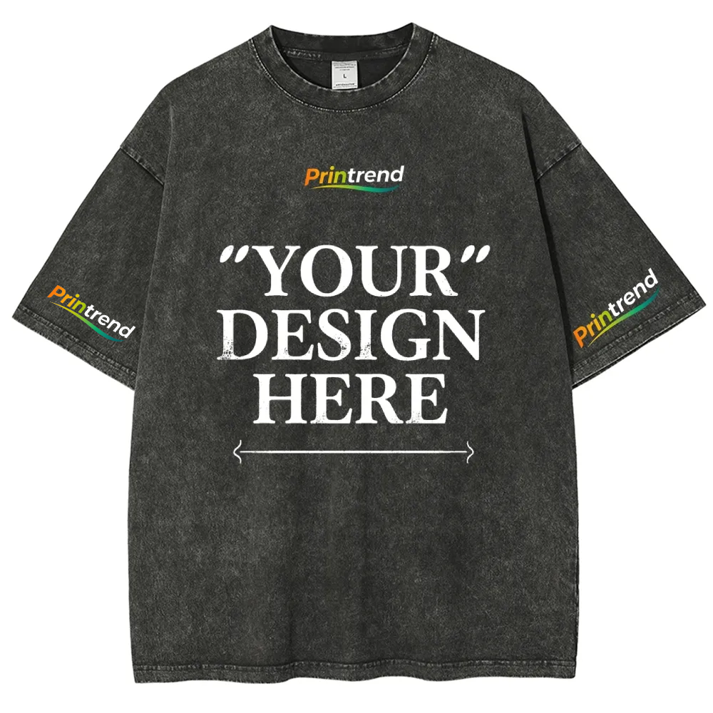 Custom Print 15 Colors 250GSM Washed T-Shirts - Quality & Customization​