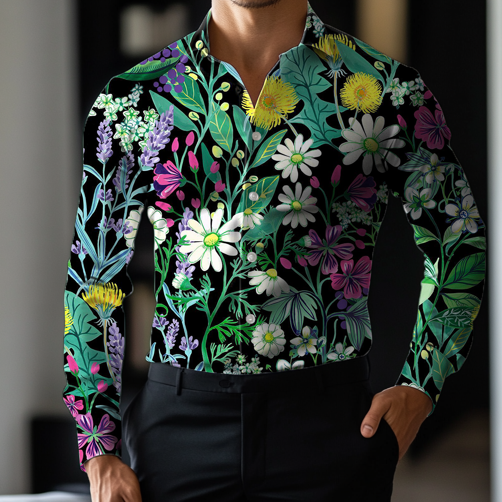 Custom Personalized Luxe Exclusive Design Embroidery & Print Business Casual Vacation Shirt
